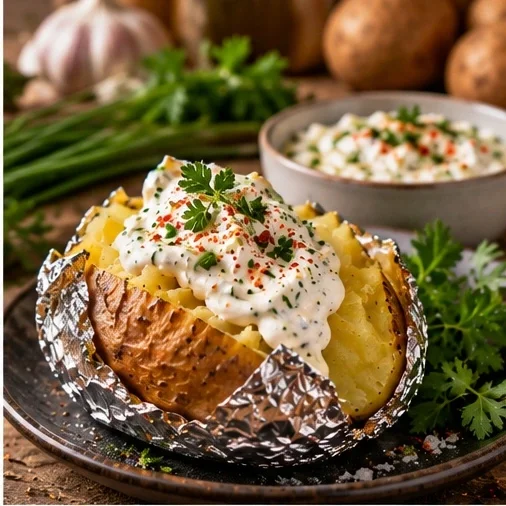 Ofenkartoffeln mit cremigem Dip